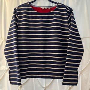 Vineyard Vines Women’s Medium Striped Long Sleeve Pullover Fleece Lined, EUC